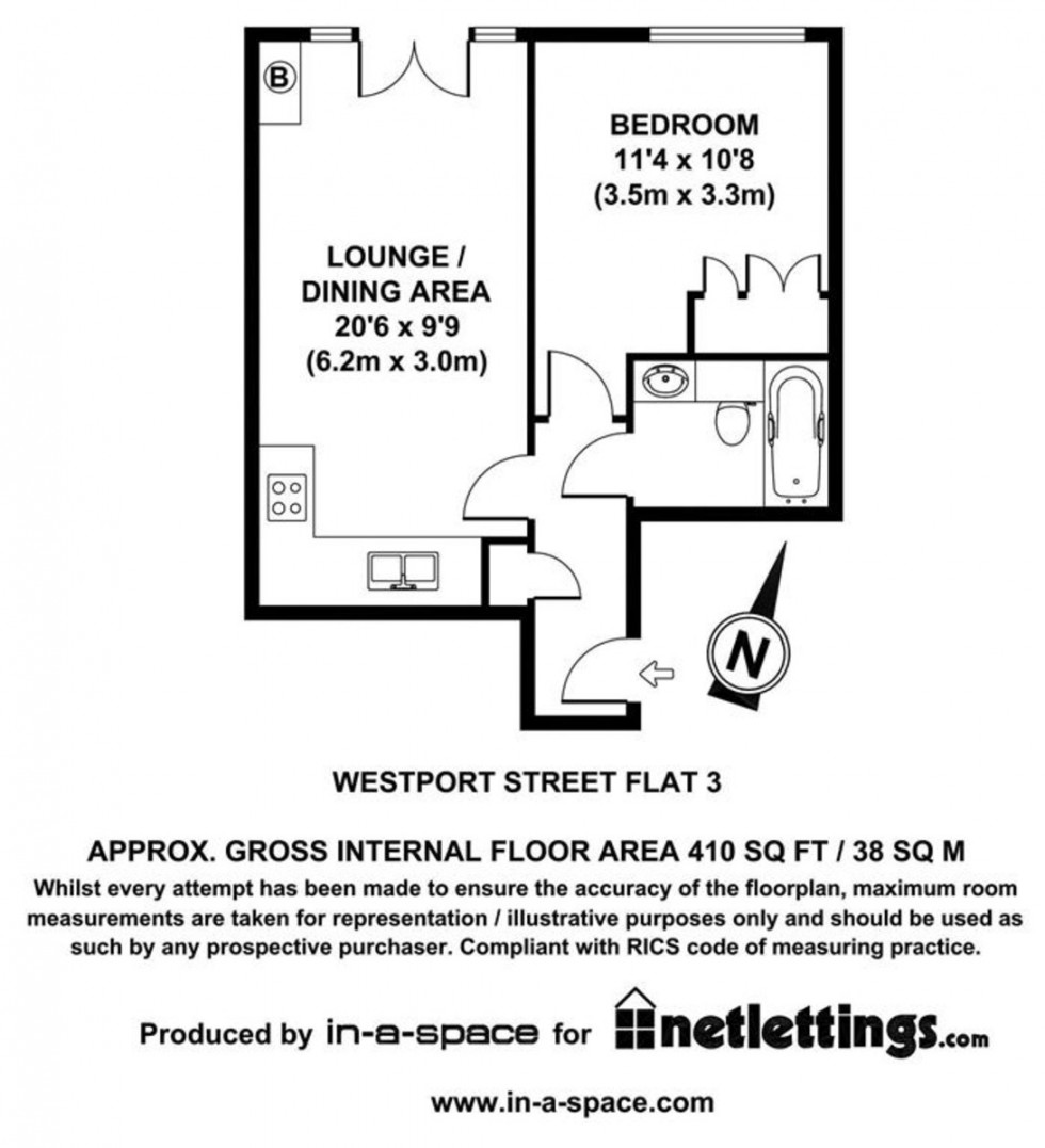 Floorplan for Cosmo Apartments, Westport Street, London