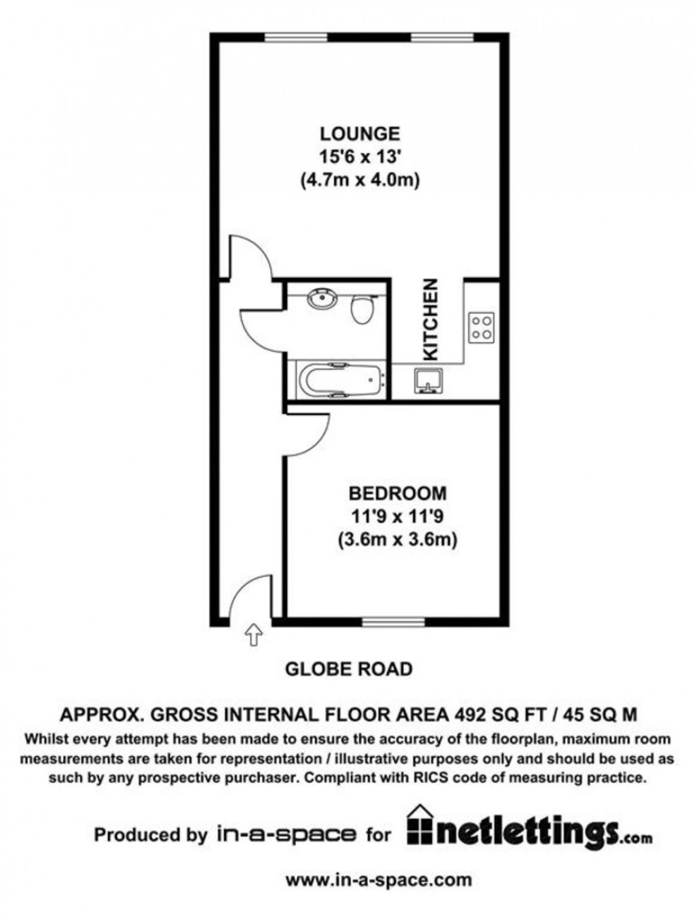 Floorplan for Globe Road, Bethnal Green, London
