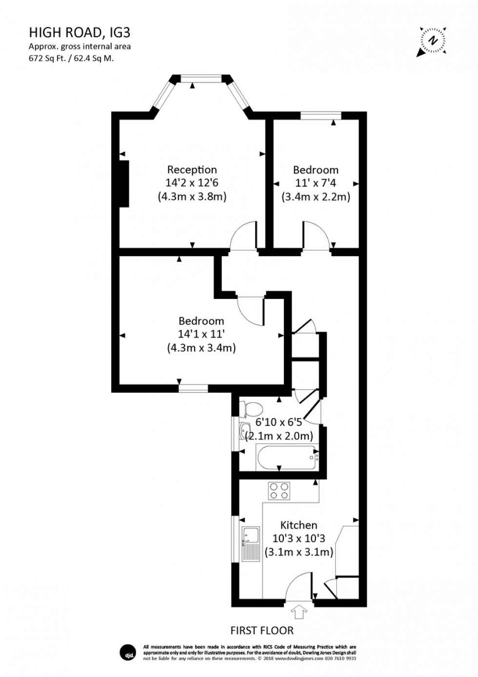 Floorplan for High Road, Ilford, Essex