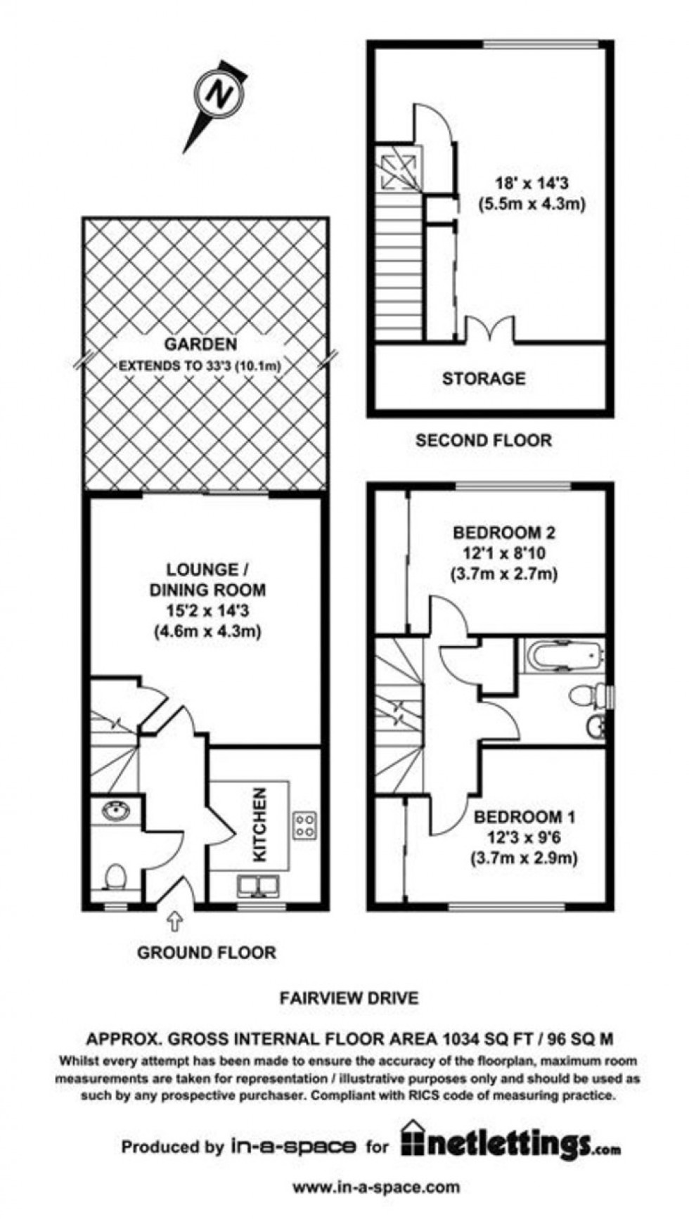 Floorplan for Fairview Drive, Chigwell