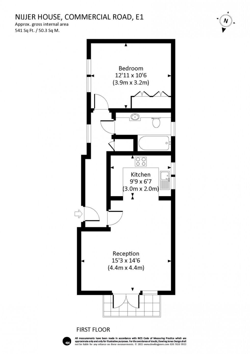Floorplan for Nijjer House, Commercial Road, Whitechapel, London
