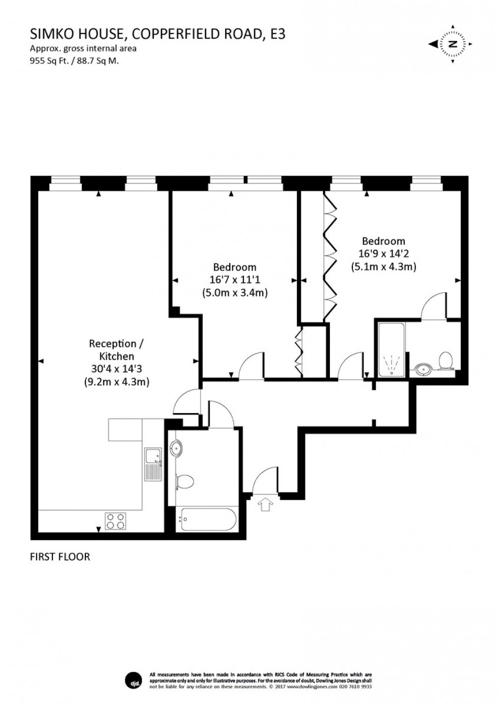 Floorplan for Copperfield Road, Mile End, London