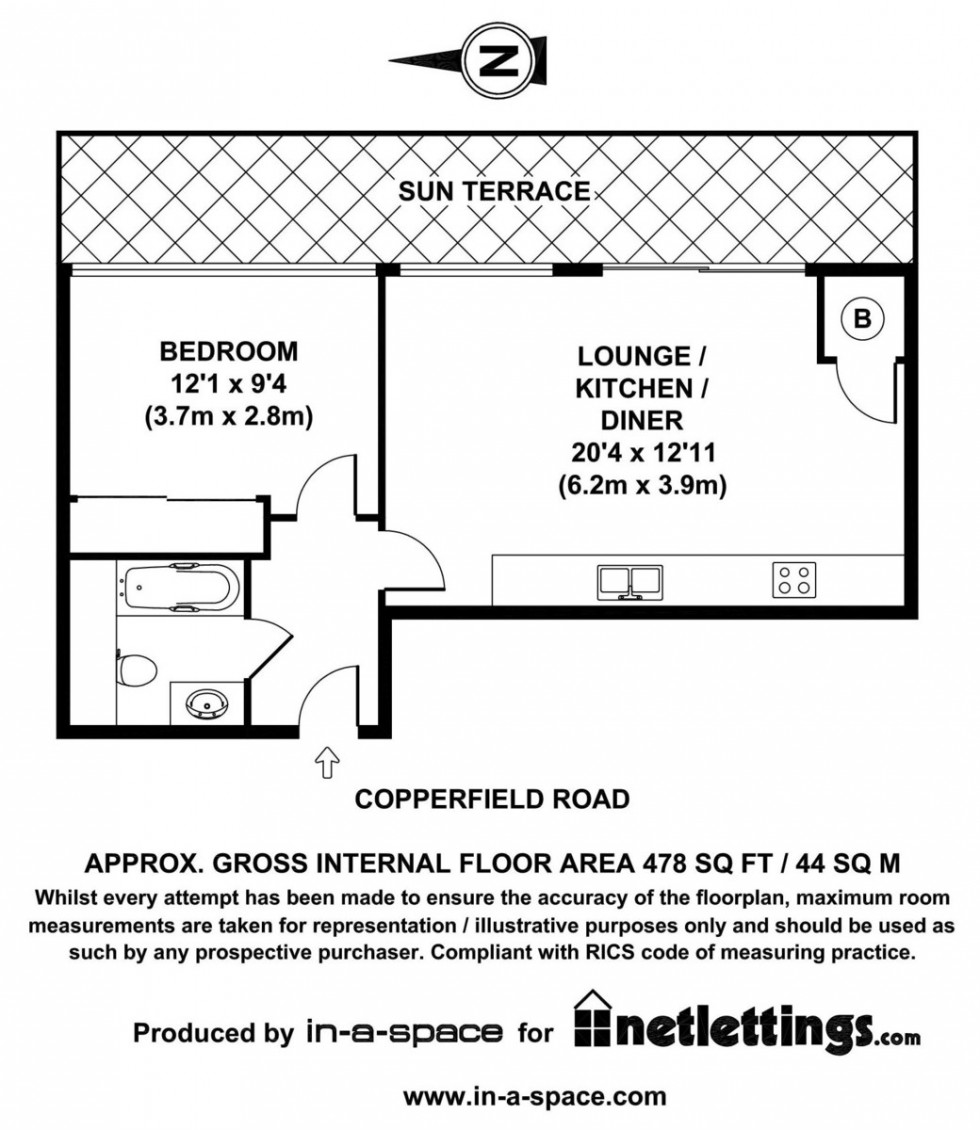 Floorplan for Copperfield Road, London