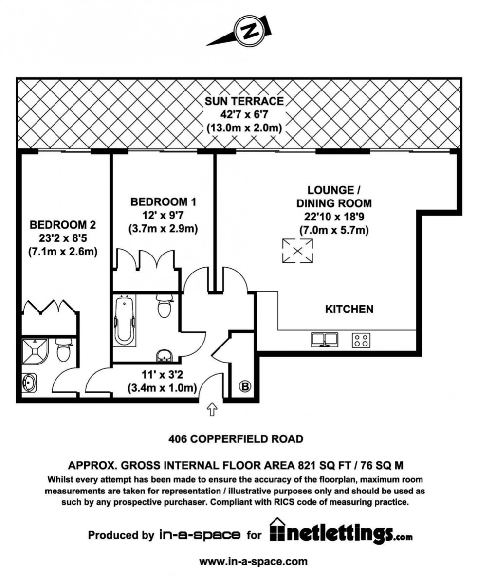 Floorplan for Copperfield Road, Mile End, London