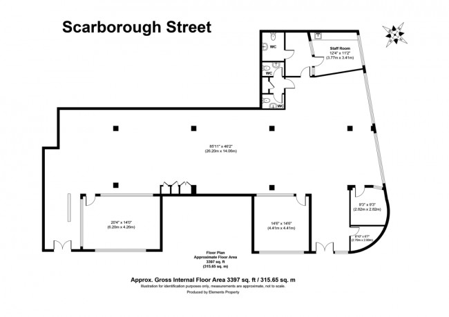 Floorplan for Scarborough Street, London