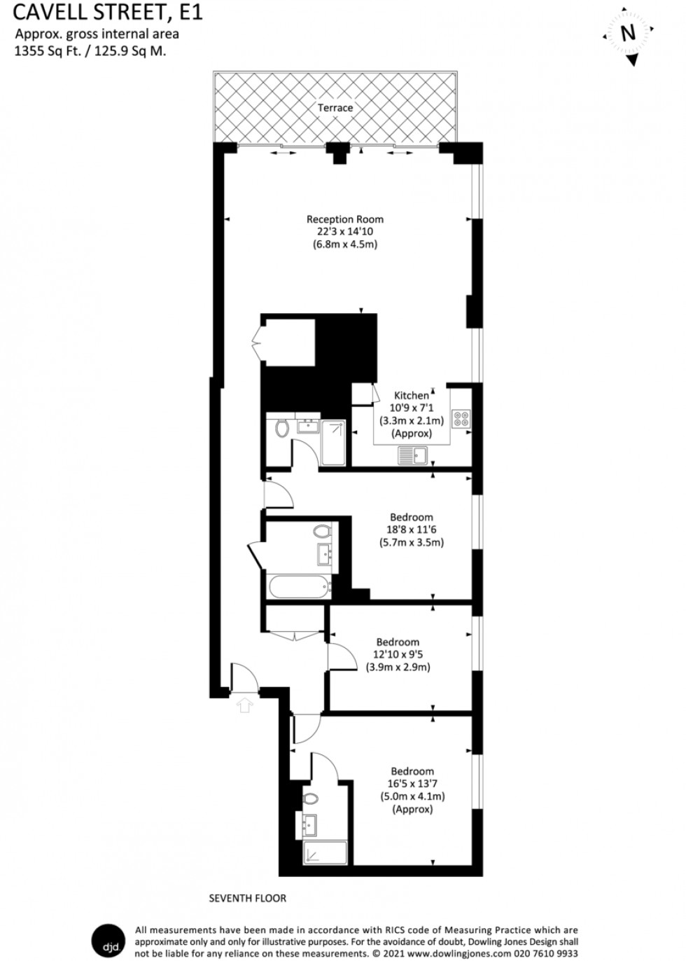 Floorplan for The Georgette North, The Silk District