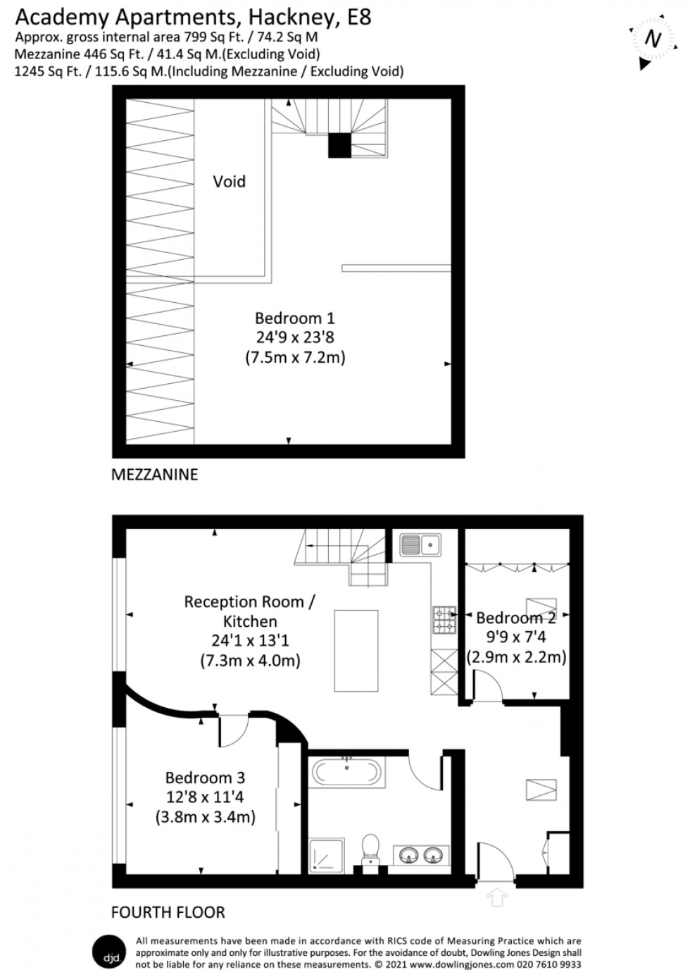 Floorplan for Academy Apartments