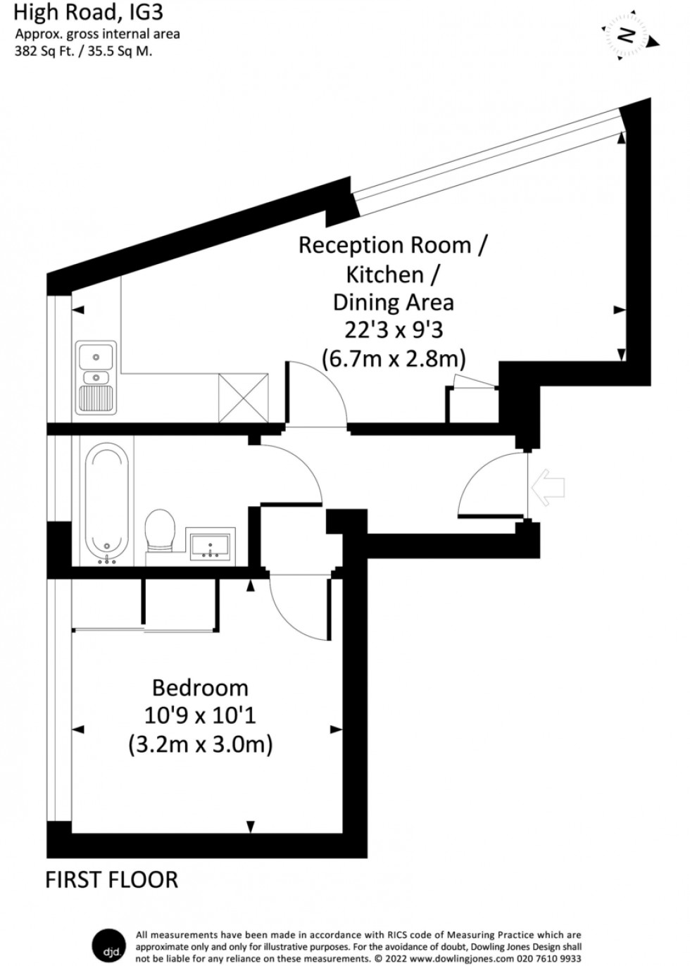 Floorplan for Bains Apartments, High Road, Ilford, Essex