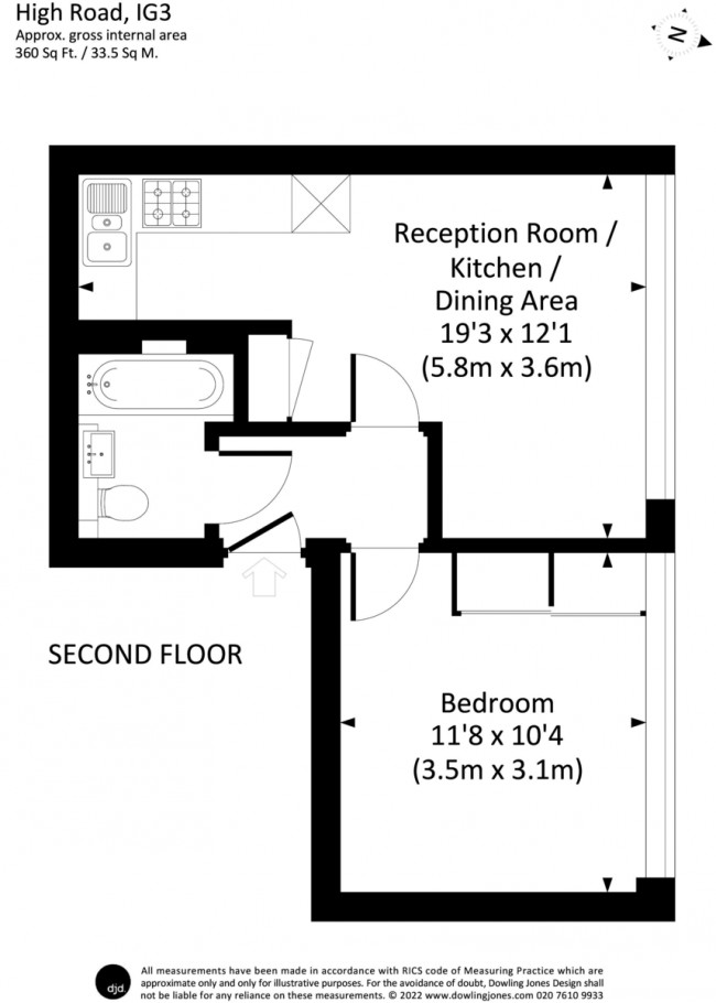 Floorplan for Bains Apartments, High Road, Ilford, Essex