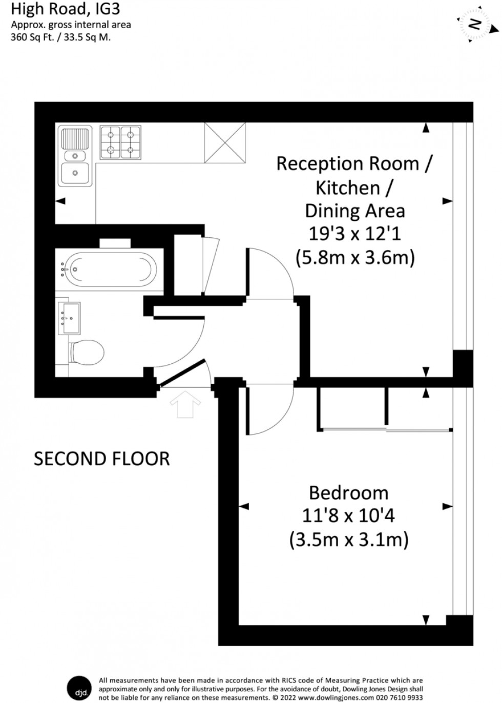 Floorplan for Bains Apartments, High Road, Ilford, Essex