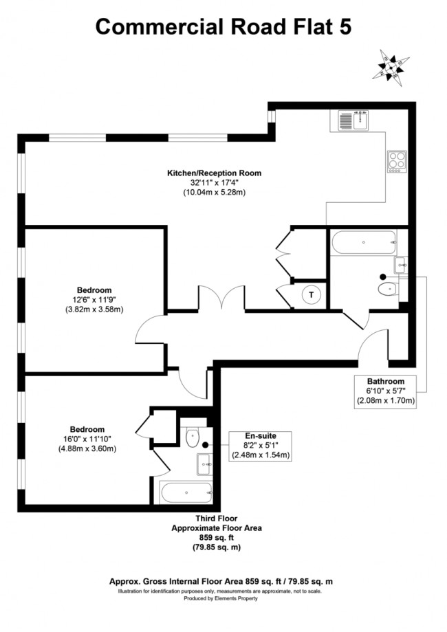 Floorplan for Gallery Apartments, Commercial Road, Whitechapel, London, e1