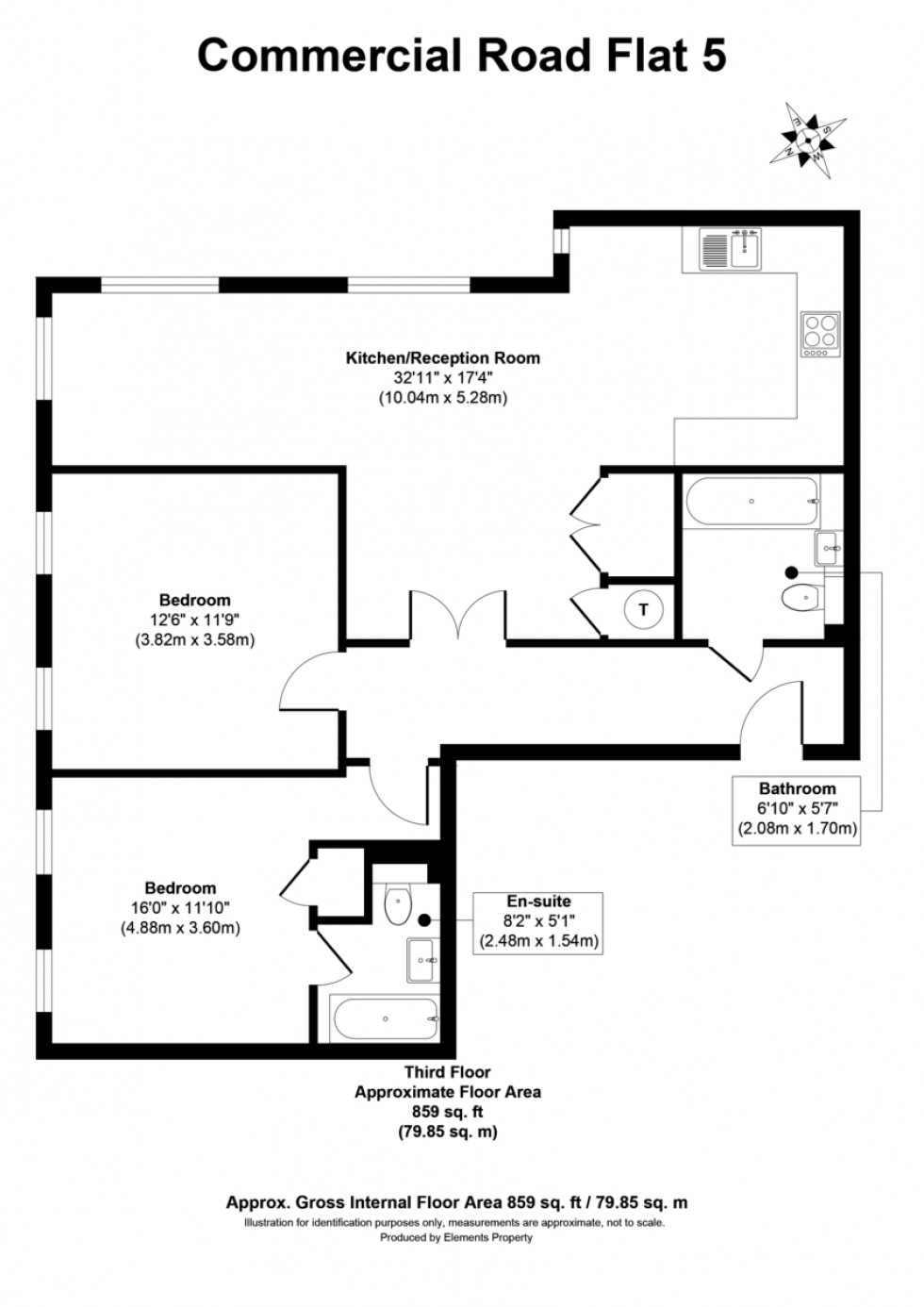 Floorplan for Gallery Apartments, Commercial Road, Whitechapel, London, E1