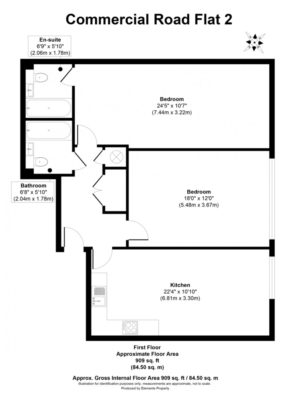 Floorplan for Gallery Apartments, Commercial Road, Whitechapel, London, E1