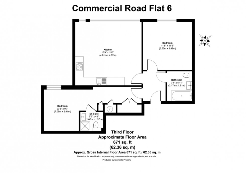 Floorplan for Gallery Apartments, Commercial Road, Whitechapel, London, E1