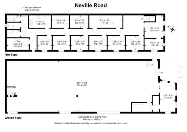Floorplan for Neville Road, London