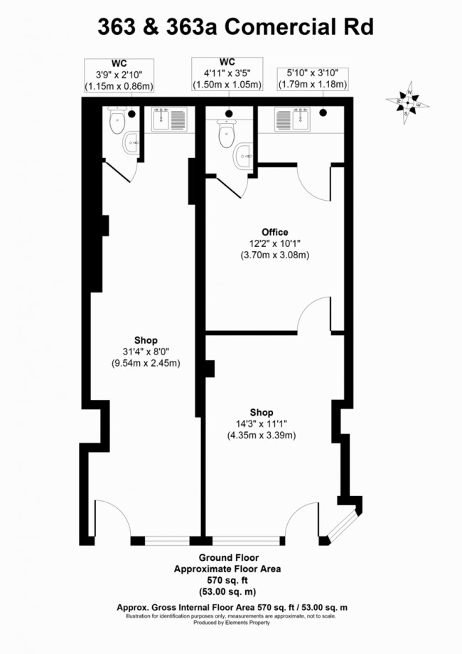 Floorplan for Commercial Road, London