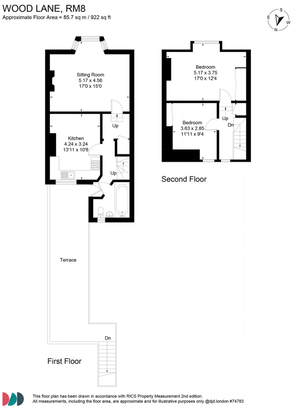 Floorplan for Wood Lane, Dagenham, Essex