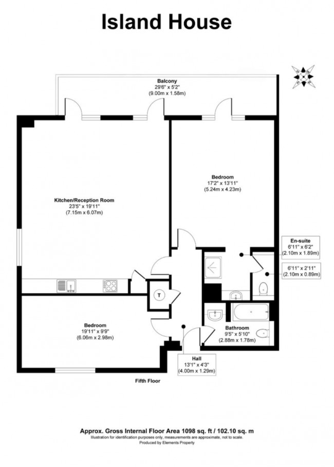 Floorplan for Island House, Three Mill Lane