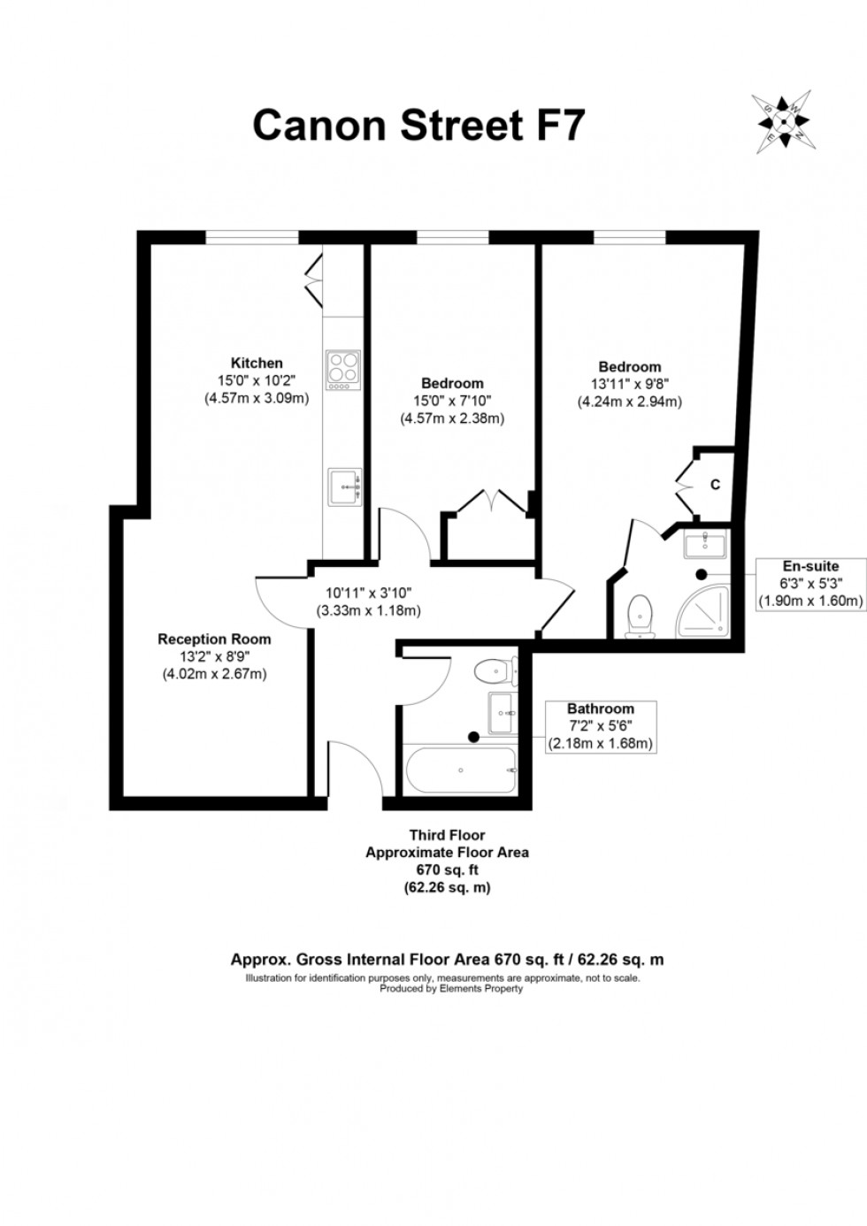 Floorplan for Fabian House, Cannon Street Road, Whitechapel