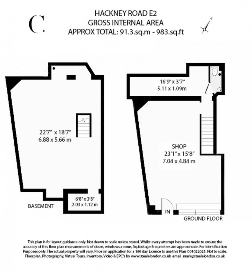 Floorplan for Hackney Road, London