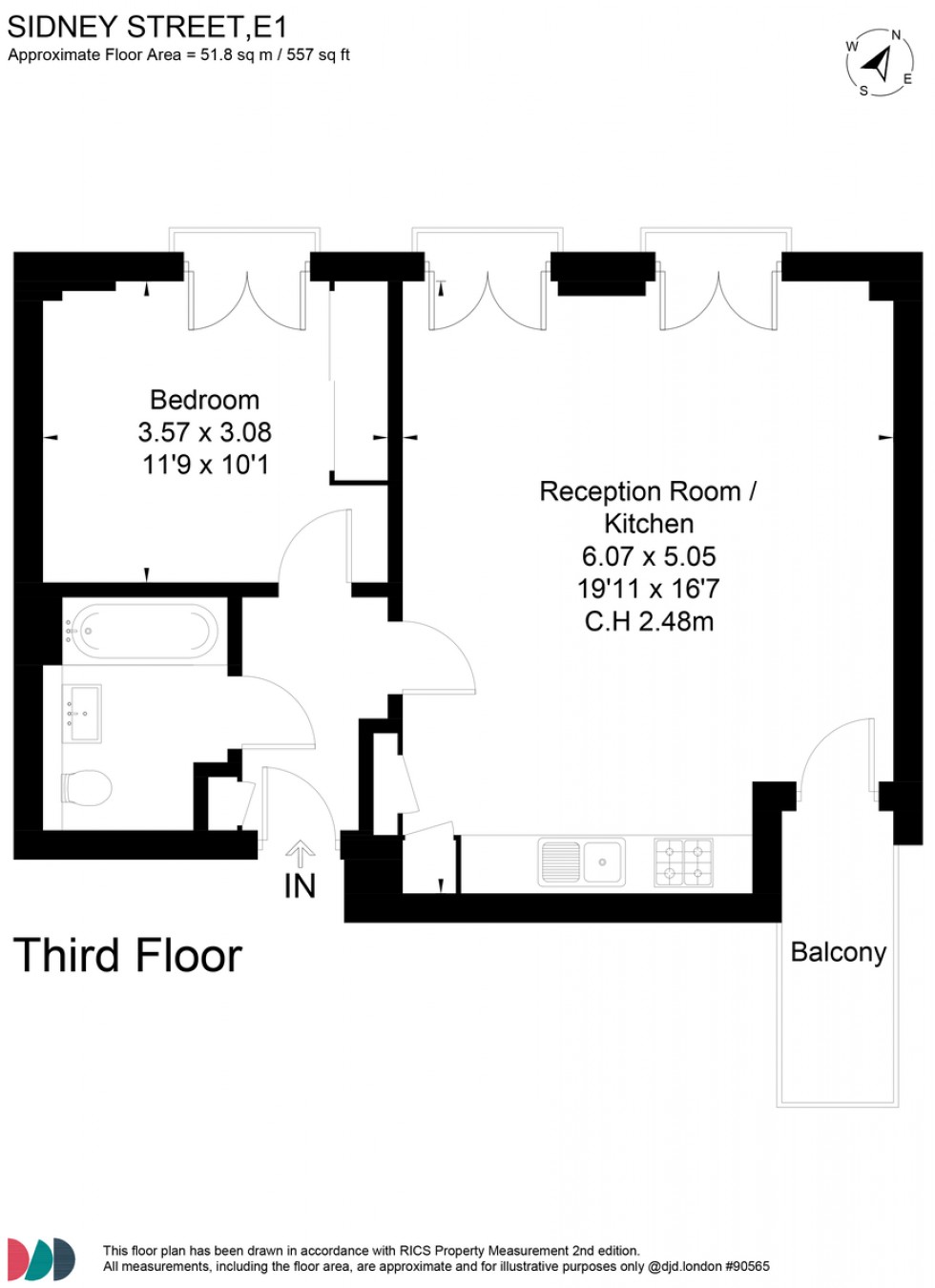 Floorplan for Sidney Street, Whitechapel, London
