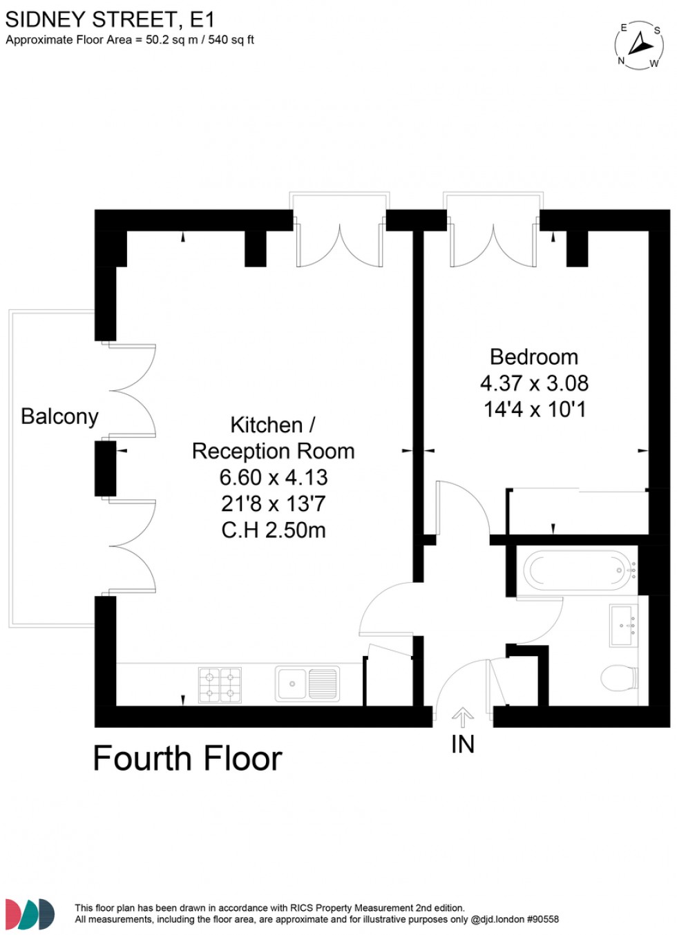 Floorplan for Sidney Street, Whitechapel, London