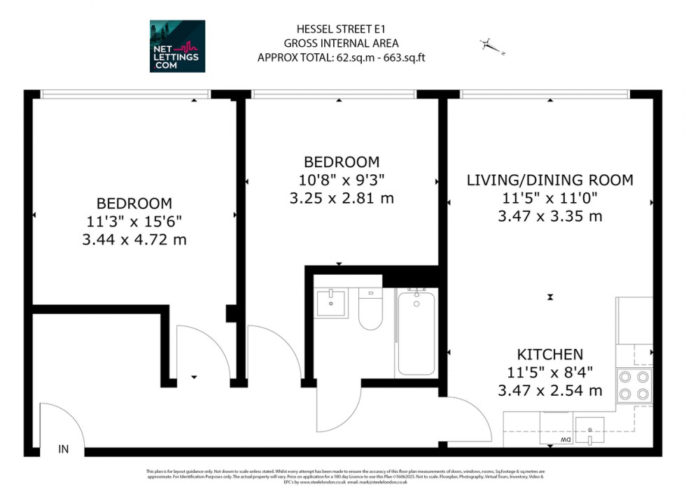 Floorplan for Hessel Street, London