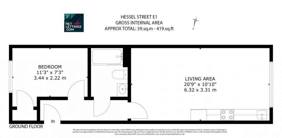 Floorplan for Hessel Street, London