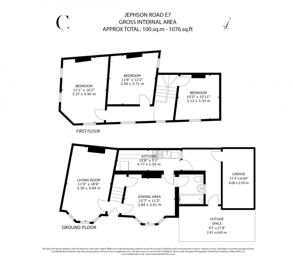 Floorplan for Jephson Road, Forest Gate, E7
