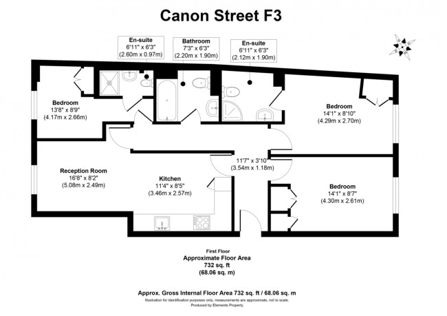 Floorplan for Fabian House, Cannon Street Road