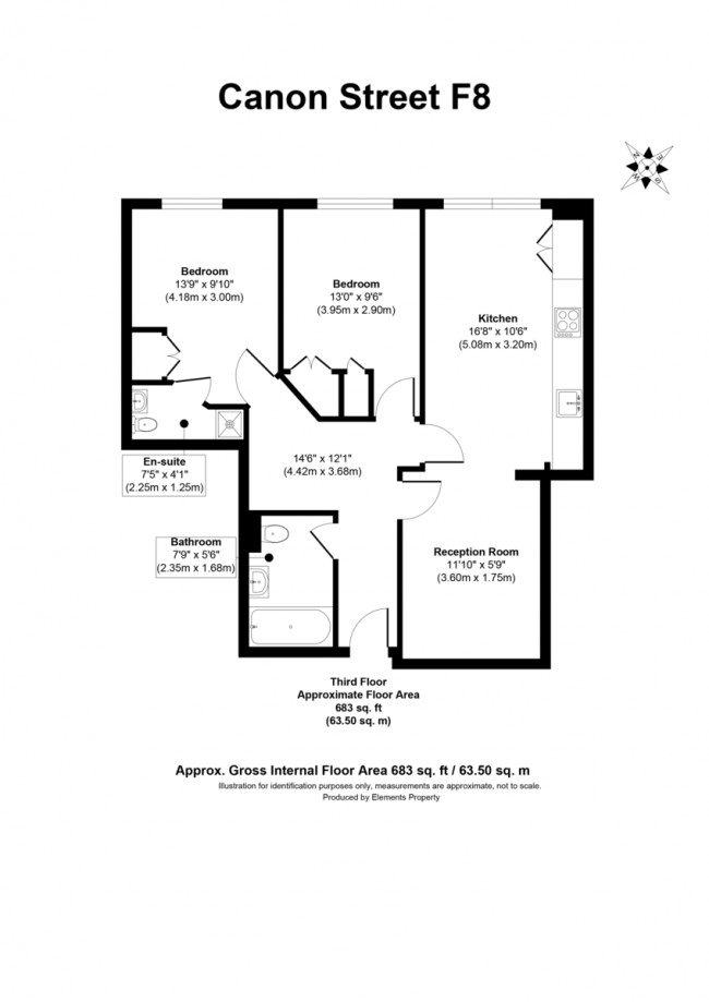 Floorplan for Fabian House, Cannon Street Road