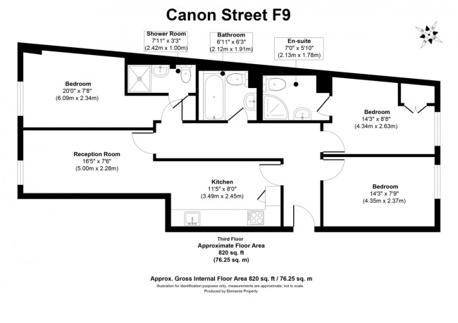 Floorplan for Fabian House, Cannon Street Road