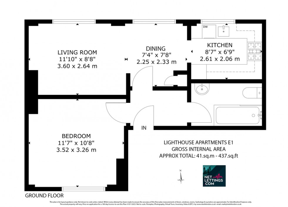 Floorplan for Lighthouse Apartments, Commercial Road, London